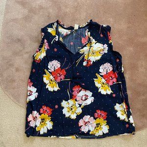 Old Navy - Navy Floral Tank Top